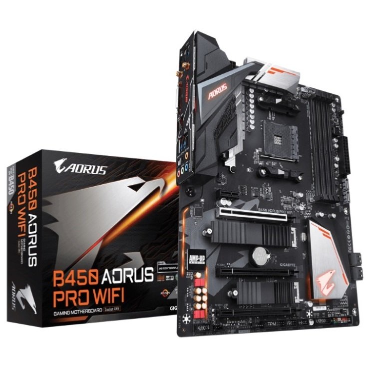 Gigabyte B450 AORUS PRO WIFI AMD Ryzen Gen3 AM4 ATX Motherboard 4xDDR4 ...